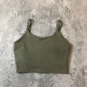 Olive Green Women’s Cropped Tank Top